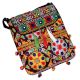 Jaipuri Handmade Embroidered Cotton Sling Bag Traditional Rajasthani Crossbody Bag with Tassels for Women
